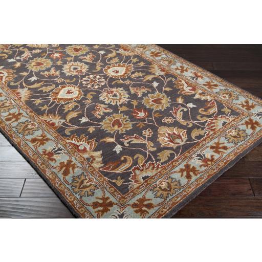 Surya Caesar CAE-1004 Burnt Orange Charcoal 4' Square Rug