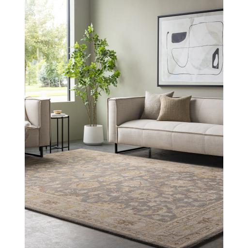 Surya Caesar CAE-1005 Charcoal Dark Brown 4' Square Rug