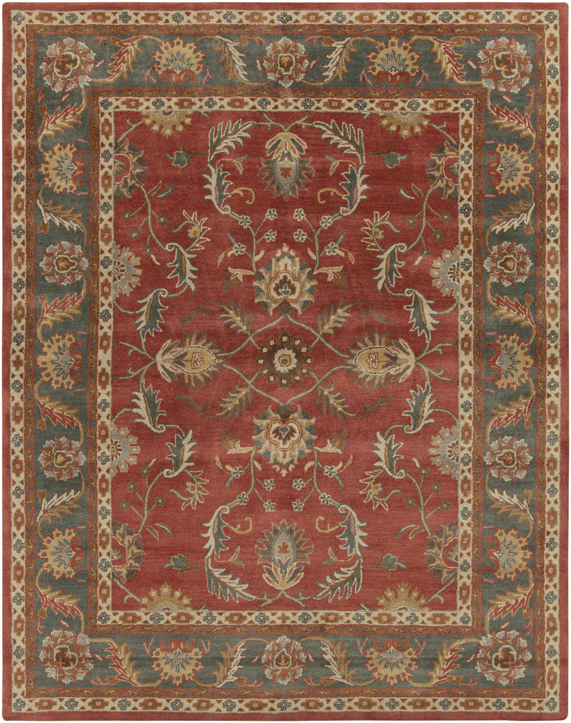 Surya Caesar CAE-1007 Brick Red Dark Brown 4' Round Rug