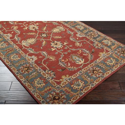 Surya Caesar CAE-1007 Brick Red Dark Brown 4' Round Rug