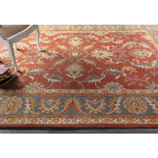 Surya Caesar CAE-1007 Brick Red Dark Brown 4' Square Rug