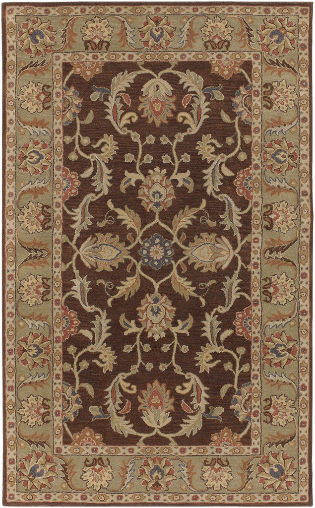 Surya Caesar CAE-1009 Beige Brick Red 4' Round Rug