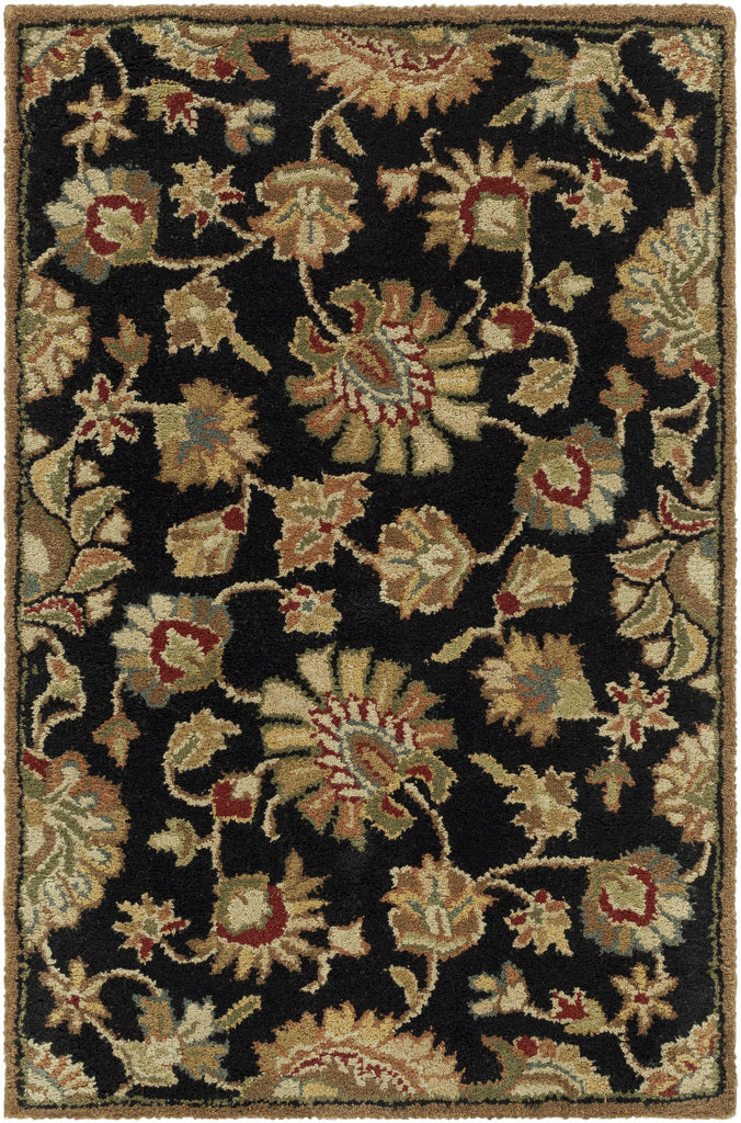 Surya Caesar CAE-1027 Beige Black 6' Square Rug