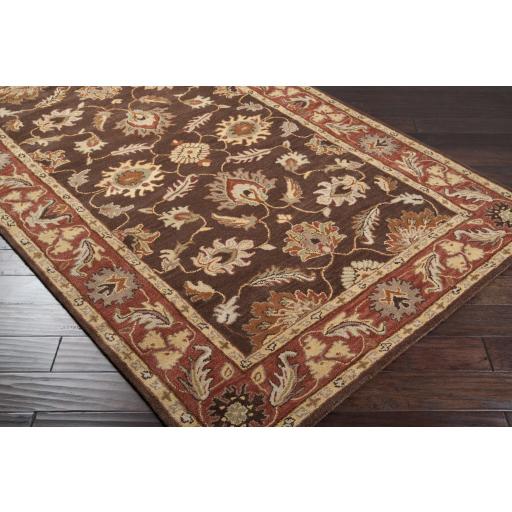 Surya Caesar CAE-1036 Beige Brick Red 4' Round Rug