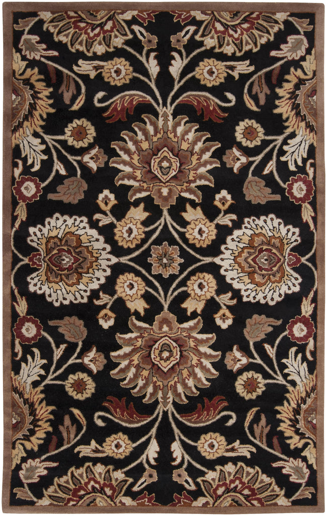 Surya Caesar CAE-1053 Black Brown 4' Round Rug