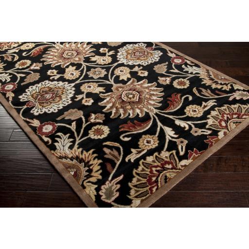 Surya Caesar CAE-1053 Black Brown 4' Square Rug