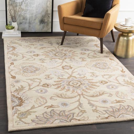 Surya Caesar CAE-1109 Brown Denim 4' Square Rug