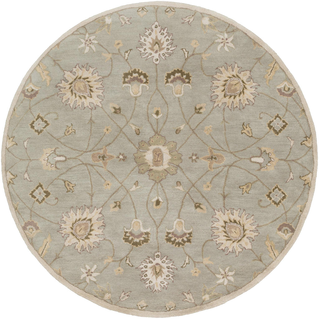 Surya Caesar CAE-1121 Gray Ivory 4' Round Rug