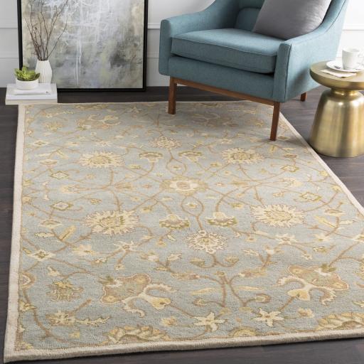 Surya Caesar CAE-1121 Gray Ivory 4' Square Rug