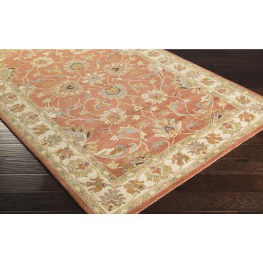 Surya Caesar CAE-1124 Brick Red Burnt Orange 4' Square Rug