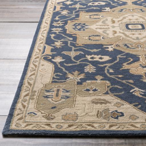 Surya Caesar CAE-1145 Brown Ink Blue 4' Square Rug