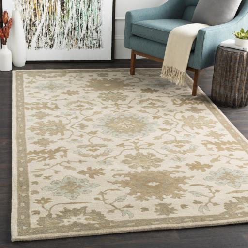 Surya Caesar CAE-1161 Light Beige Olive 4' Square Rug