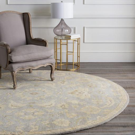 Surya Caesar CAE-1162 Beige Charcoal 4' Square Rug