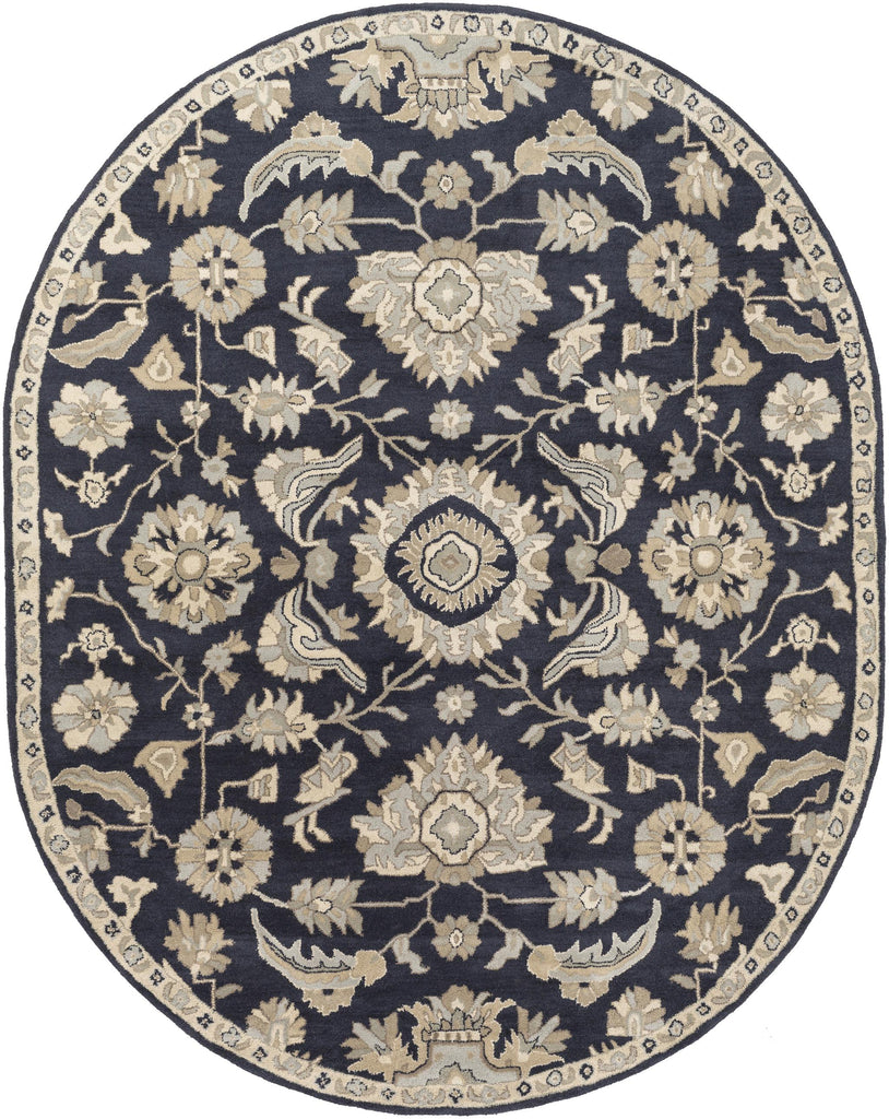 Surya Caesar CAE-1164 Brown Ink Blue 4' Round Rug