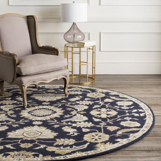 Surya Caesar CAE-1164 Brown Ink Blue 4' Square Rug