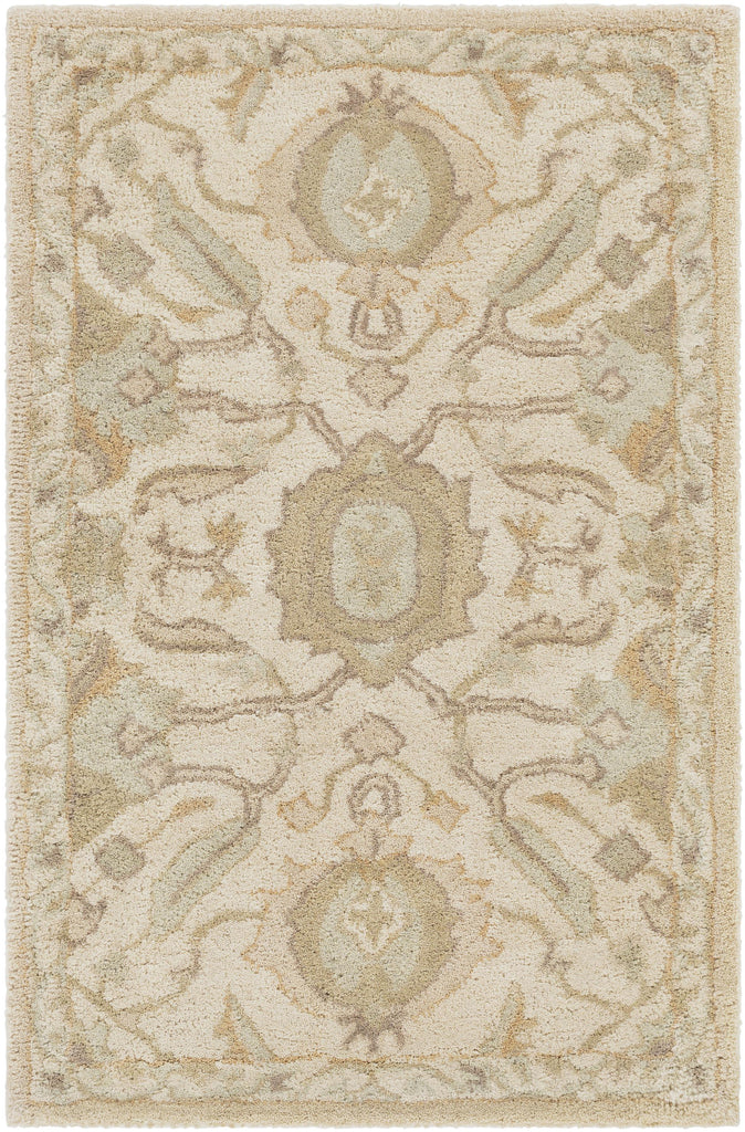 Surya Caesar CAE-1166 Cream Dusty Sage 4' Round Rug