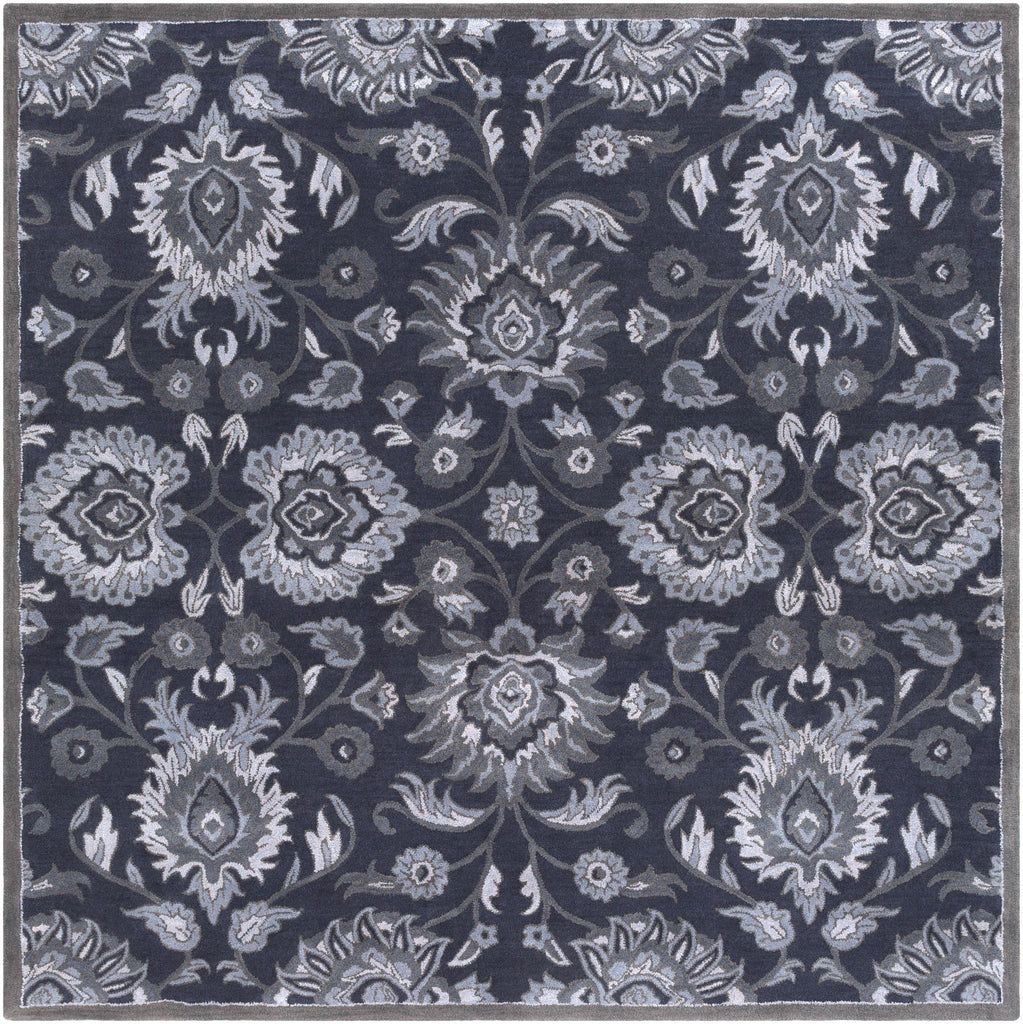 Surya Caesar CAE-1191 Charcoal Denim 4' Round Rug