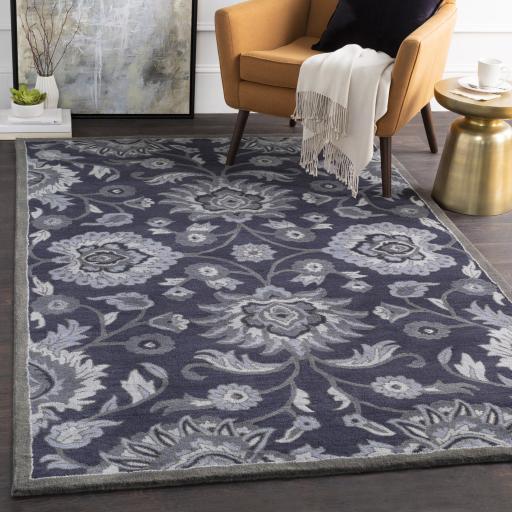 Surya Caesar CAE-1191 Charcoal Denim 4' Square Rug