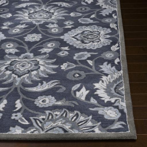 Surya Caesar CAE-1191 Charcoal Denim 4' Square Rug