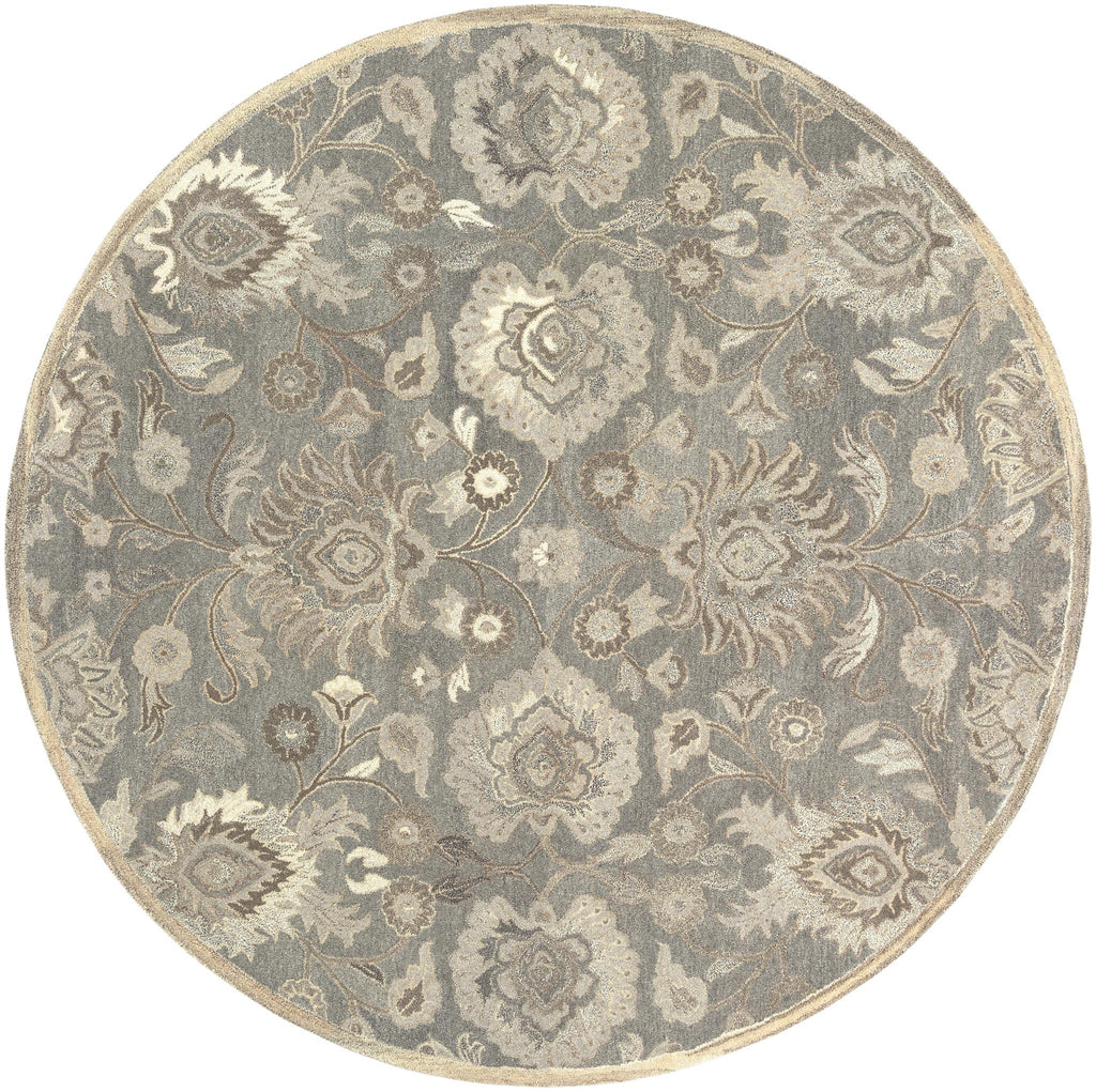 Surya Caesar CAE-1195 Black Brown 4' Round Rug