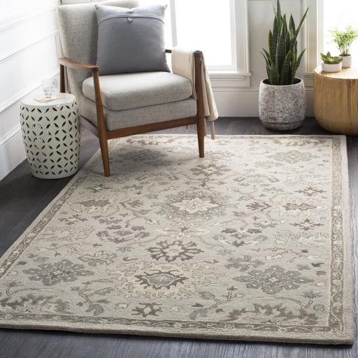 Surya Caesar CAE-1197 Black Brown 2'6" x 8' Rug