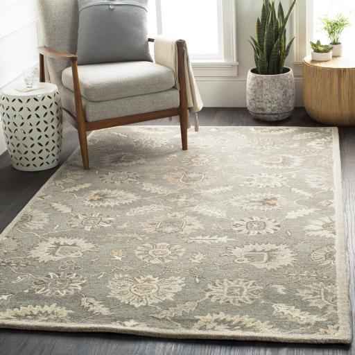 Surya Caesar CAE-1199 Black Brown 4' Square Rug