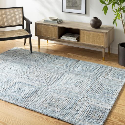 Surya Calgary CGR-2301 Dark Blue Ice Blue 2' x 3' Rug