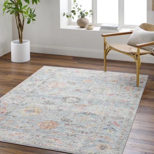 Surya Calhoun CAH-2302 Aqua Burnt Orange 2'7" x 7'3" Rug