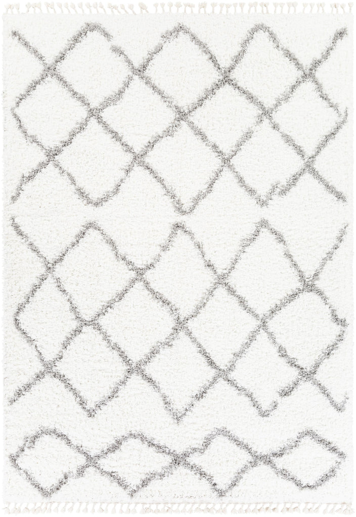 Surya California Shag CAF-2301 Gray Off-White 5'3" x 7'3" Rug