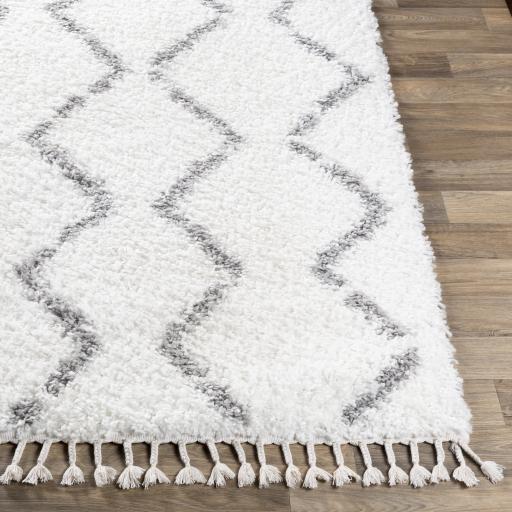 Surya California Shag CAF-2302 Gray Off-White 5'3" x 7'3" Rug