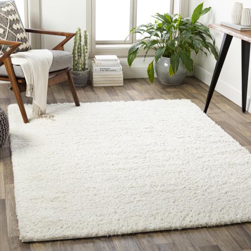 Surya California Shag CAF-2306 White 5'3" x 7'3" Rug