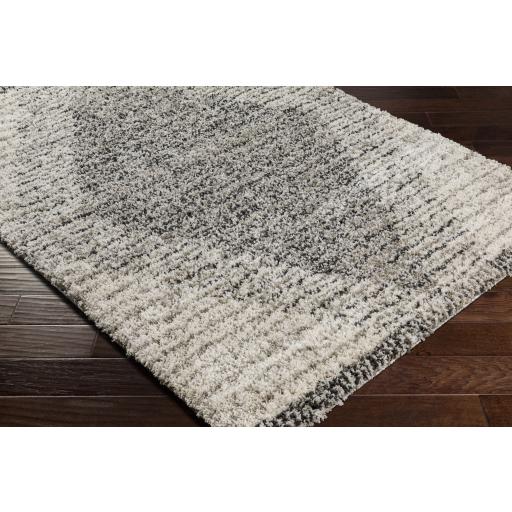 Surya Capella Shag CPS-2300 Black Ivory 5'3" x 7' Rug