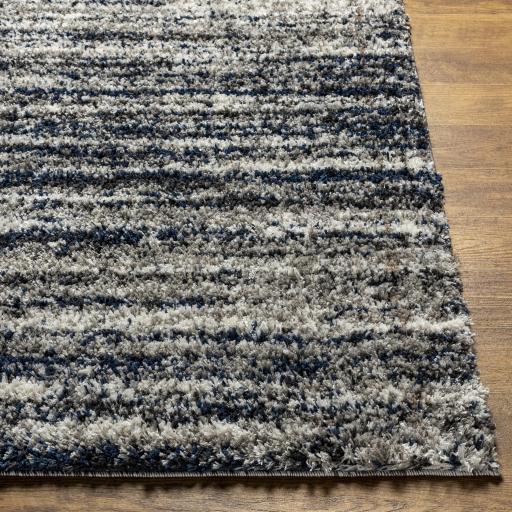 Surya Capella Shag CPS-2308 Black Dark Blue 5'3" x 7' Rug