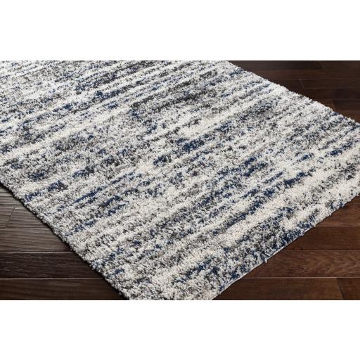 Surya Capella Shag CPS-2309 Black Dark Blue 6'7" x 9' Rug