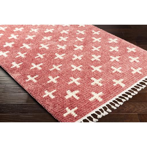 Surya Casablanca Shag CAG-2300 Burgundy Ivory 9'2" x 12' Rug