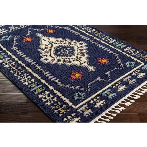 Surya Casablanca Shag CAG-2302 Black Burgundy 9'2" x 12' Rug