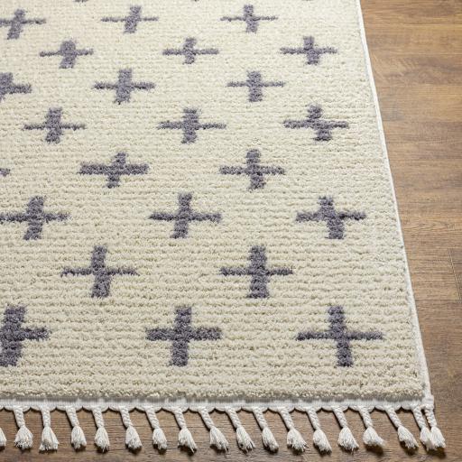 Surya Casablanca Shag CAG-2305 Ivory Medium Gray 9'2" x 12' Rug