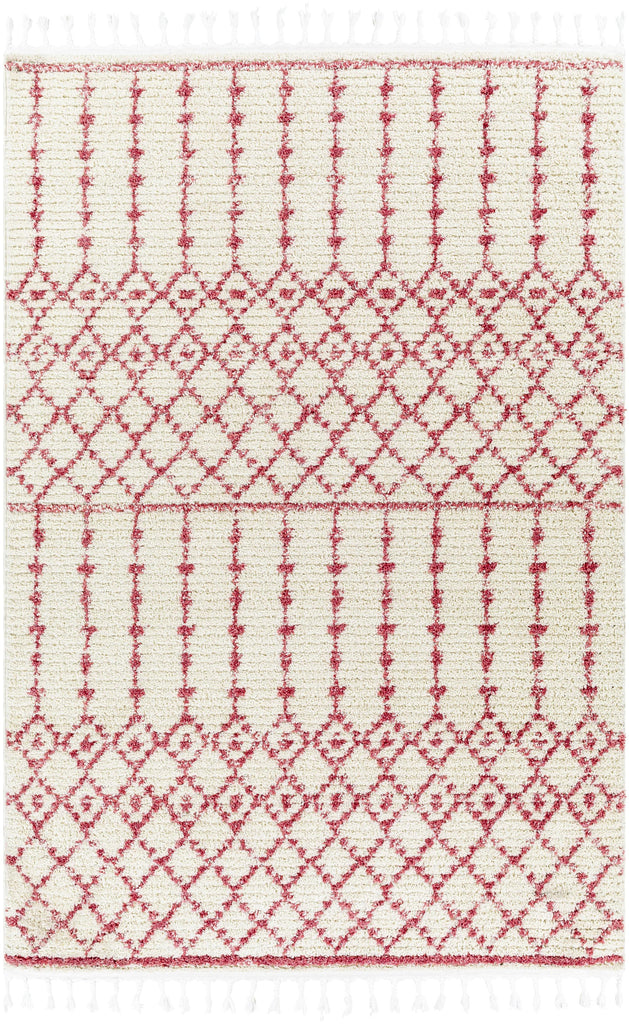 Surya Casablanca Shag CAG-2311 Burgundy Ivory 9'2" x 12' Rug