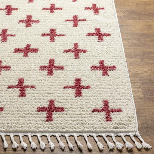 Surya Casablanca Shag CAG-2312 Burgundy Ivory 9'2" x 12' Rug