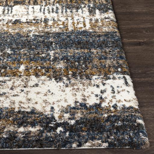 Surya Celestial Shag CSG-2302 Cream Dark Blue 2' x 2'11" Rug