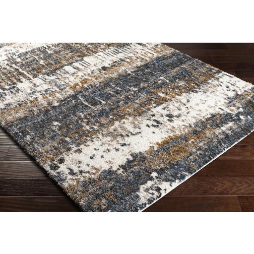 Surya Celestial Shag CSG-2302 Cream Dark Blue 2' x 2'11" Rug