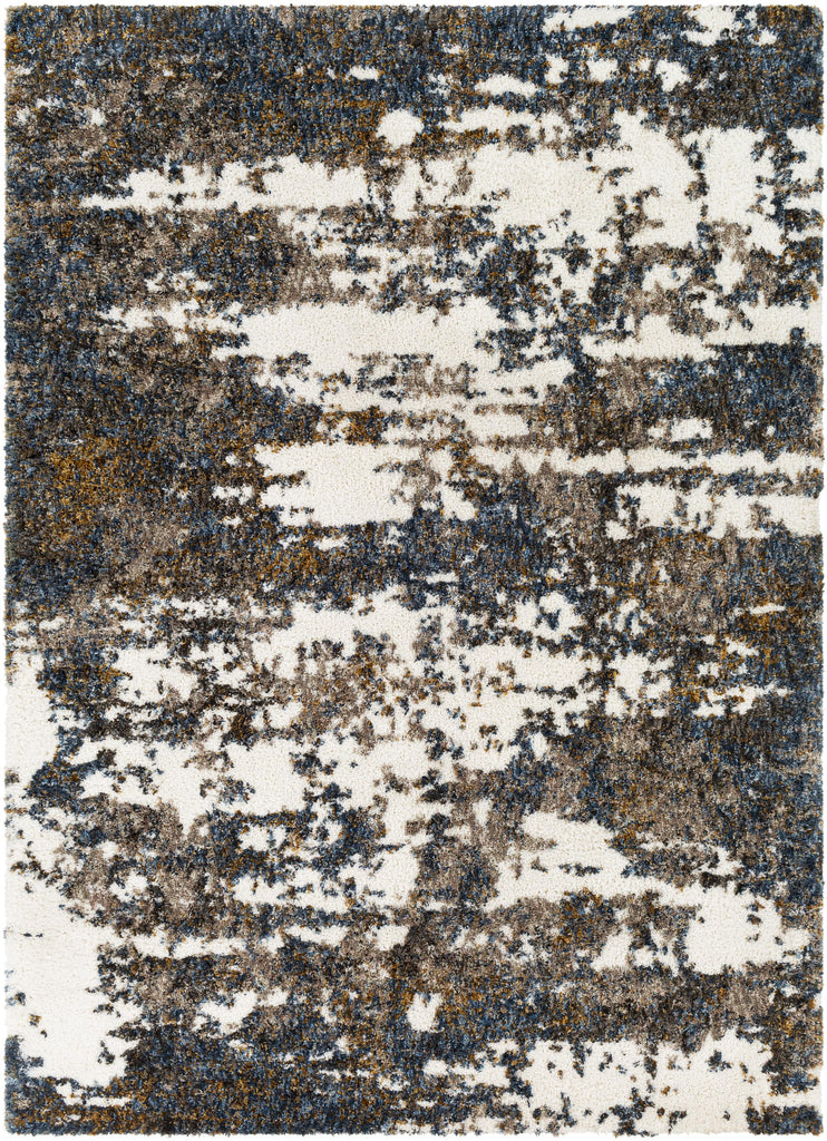 Surya Celestial Shag CSG-2308 Cream Dark Blue 2' x 2'11" Rug