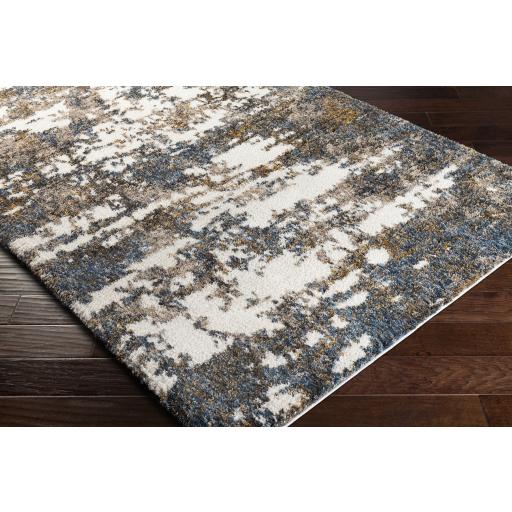 Surya Celestial Shag CSG-2308 Cream Dark Blue 2' x 2'11" Rug