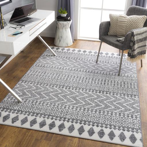 Surya Cesar CEG-2343 Charcoal Cream 9'2" x 12' Rug