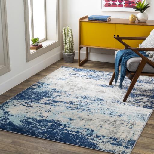 Surya Chester CHE-2342 Aqua Charcoal 5'3" x 7'3" Rug