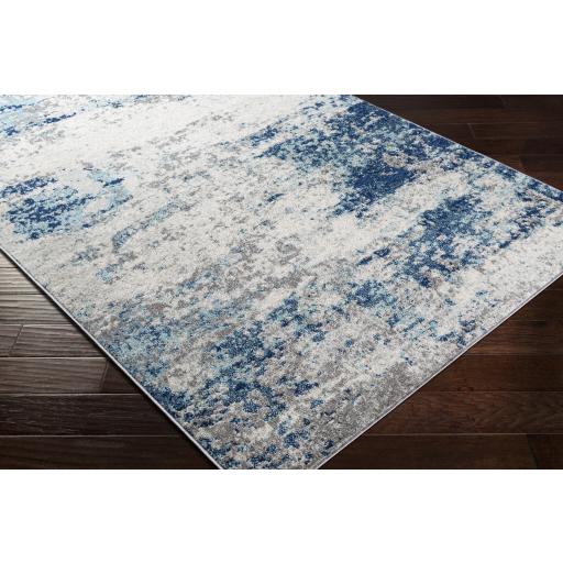 Surya Chester CHE-2344 Aqua Charcoal 5'3" x 7'3" Rug