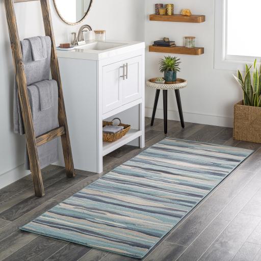 Surya City CIT-2321 Aqua Charcoal 2' x 2'11" Rug