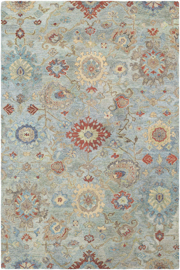 Surya Classic Nouveau CSN-1004 Aqua Brick Red 2' x 3' Rug