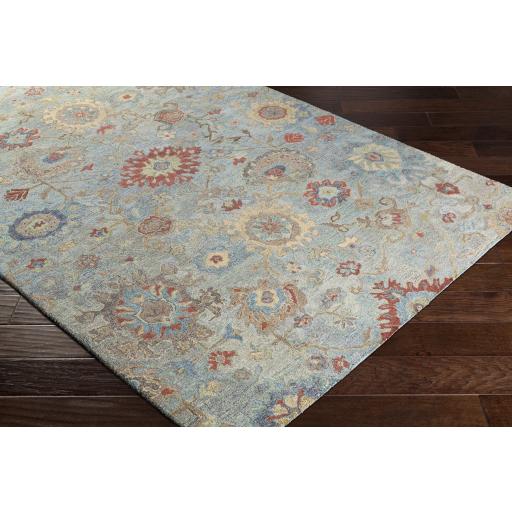 Surya Classic Nouveau CSN-1004 Aqua Brick Red 5' x 7'6" Rug