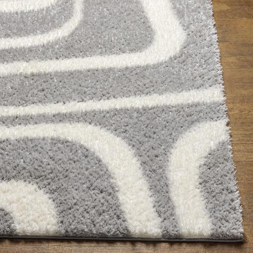 Surya Cloudy Shag CDG-2310 Gray Off-White 6'7" x 9' Rug